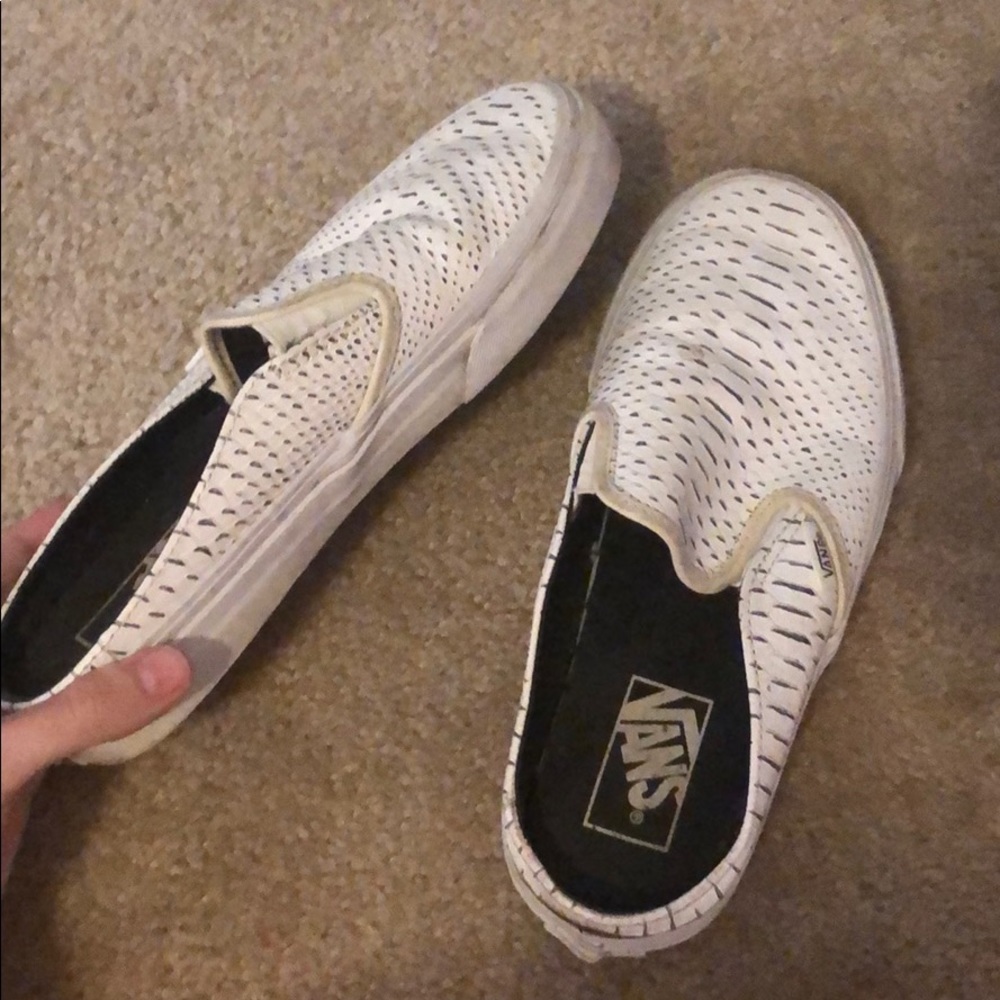 Vans white python snake sneakers